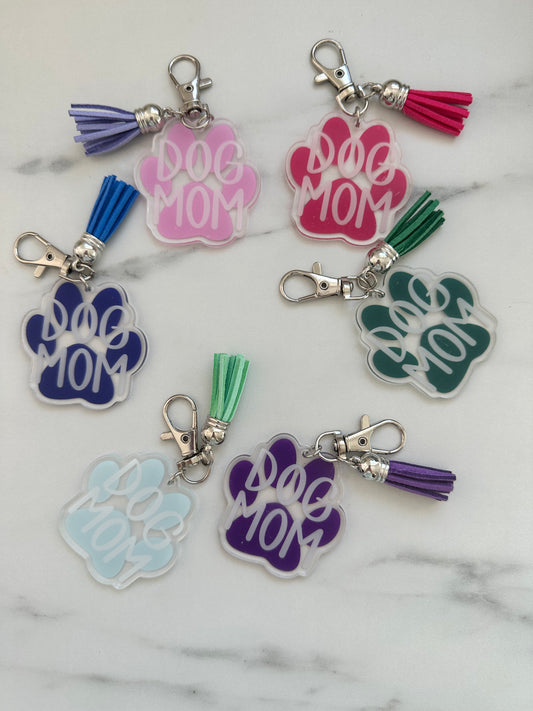 Dog Mom nøglering - Mint